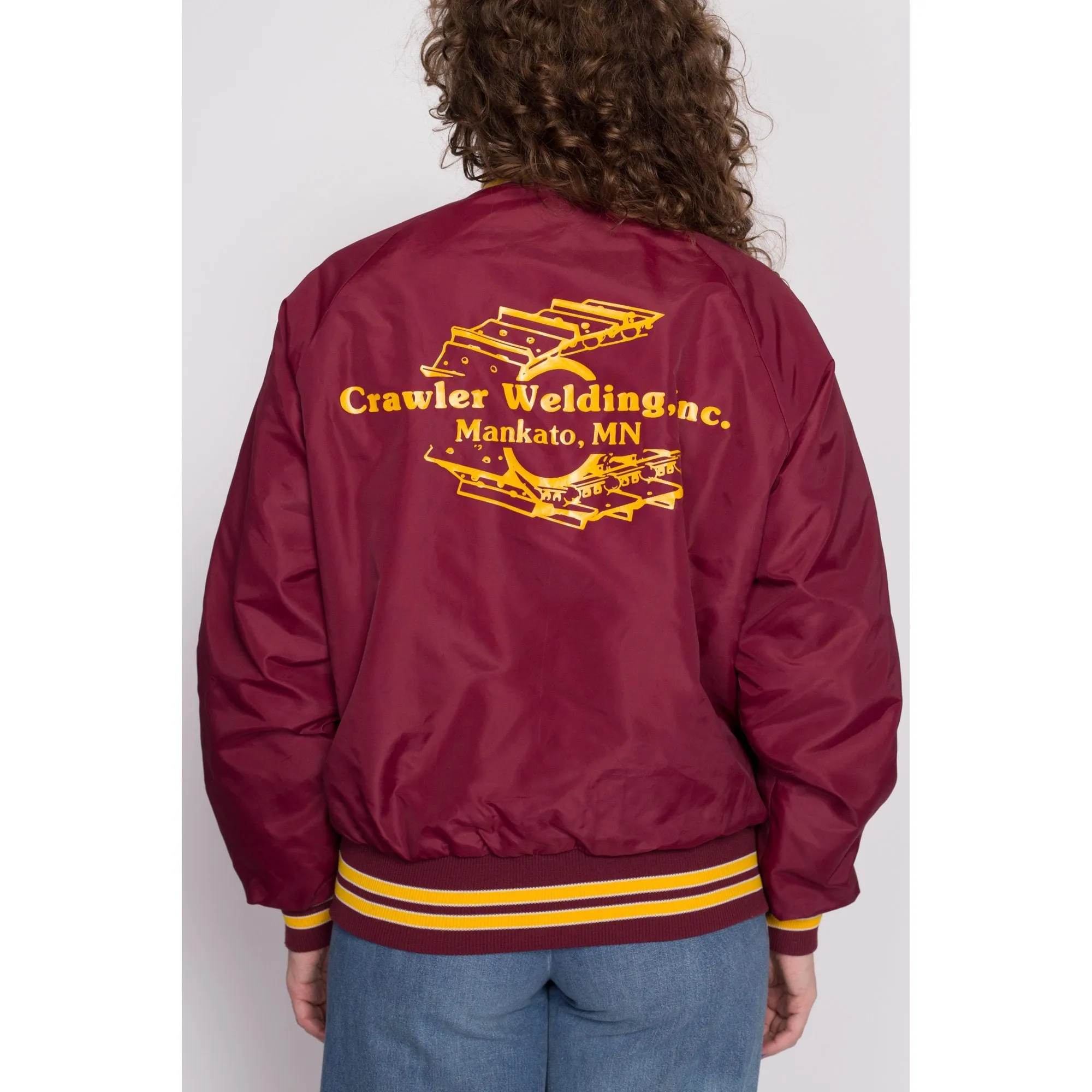 80s Crawler Welding Uniform Varsity Jacket - Men's Medium