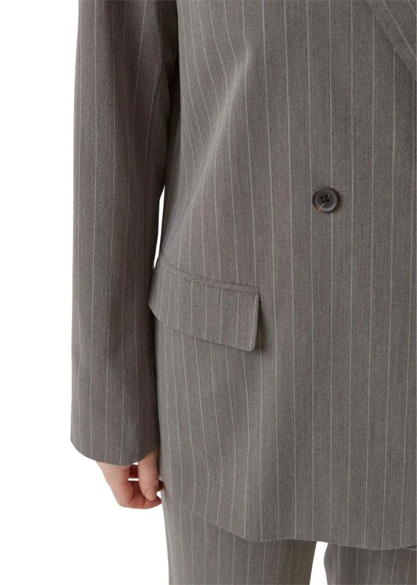 AbrahamMD blazer - Grey Pinstripe