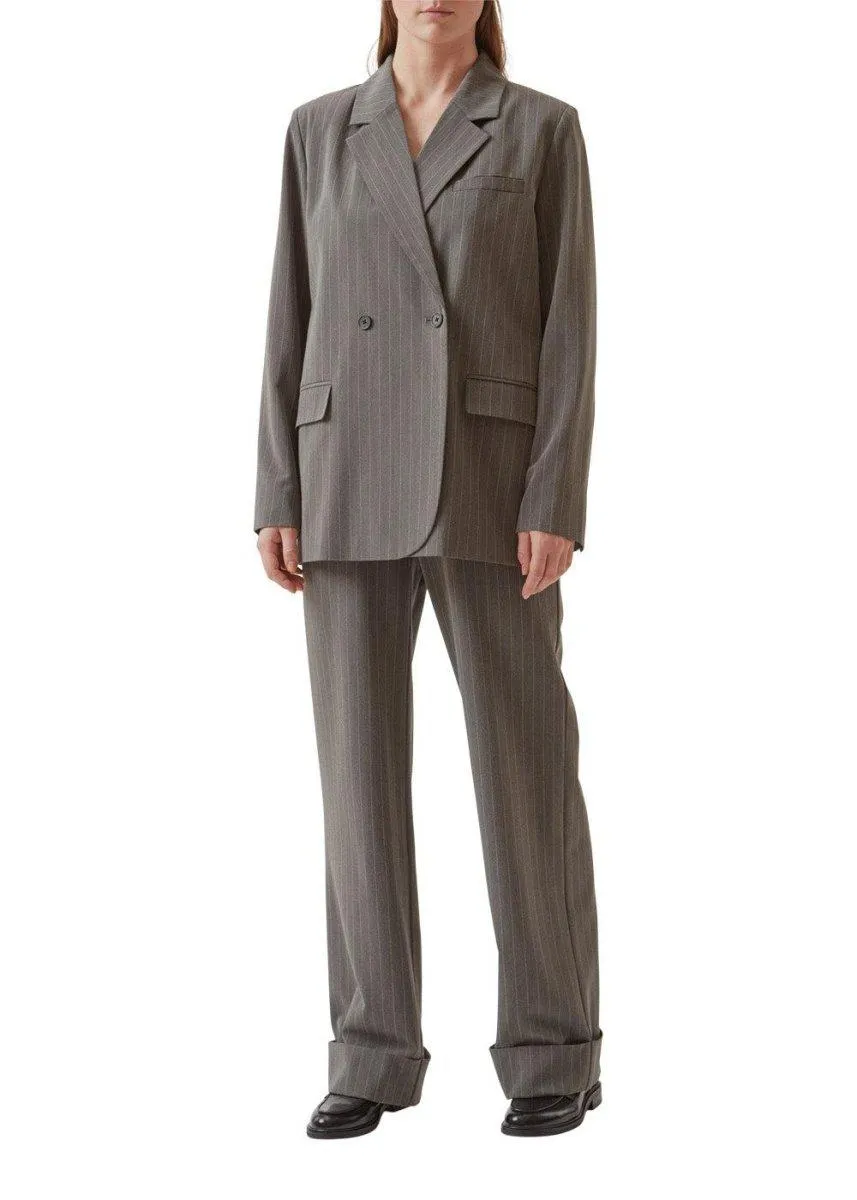 AbrahamMD blazer - Grey Pinstripe