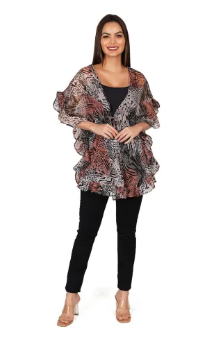 Abstract print Kaftan Style Top/ Swimsuit Cover Up Beach Dress