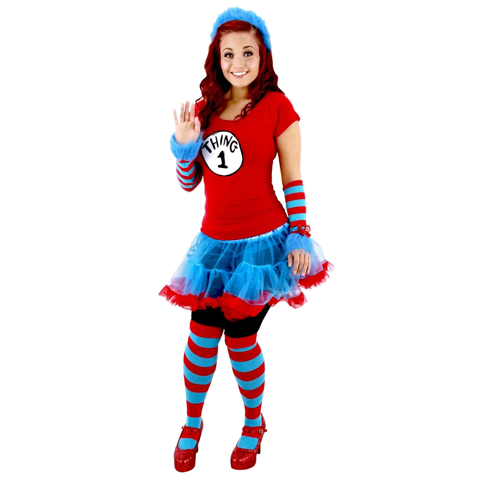 Adult Dr. Seuss Thing 1 & 2 Glovelettes