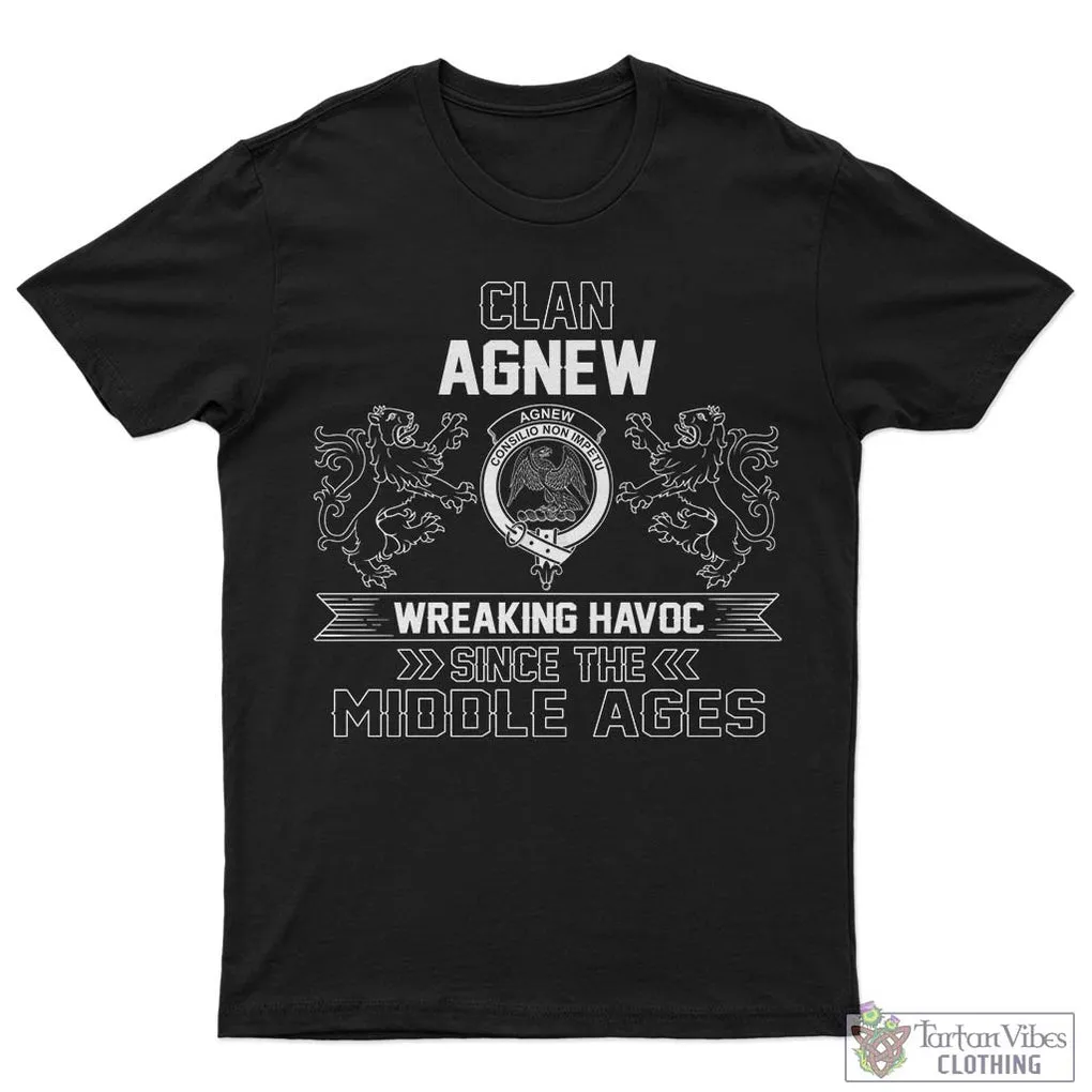 Agnew Family Crest 2D Cotton Men's T-Shirt Wreaking Havoc Style