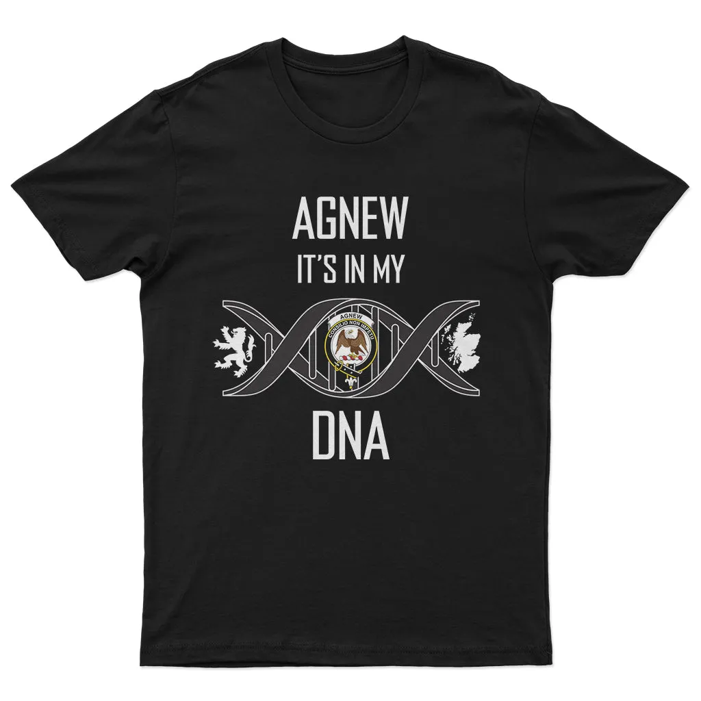 Agnew Family Crest DNA In Me Mens Cotton T Shirt