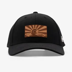 Aksels Laser Low Profile Colorado Sunset Fabric Snapback Hat