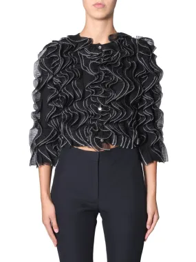 Alexander McQueen Ruffled Cropped Jacket