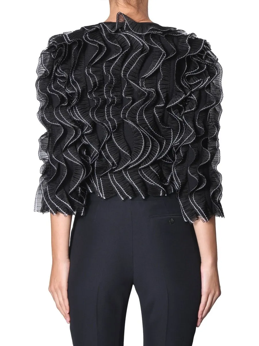 Alexander McQueen Ruffled Cropped Jacket