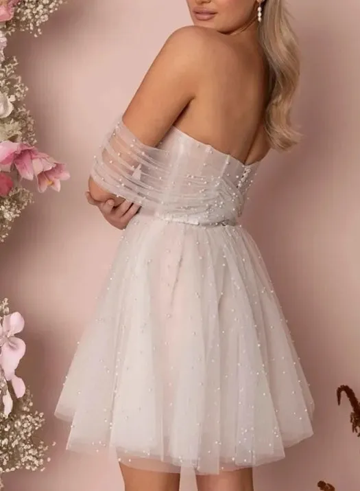 All Over Pearl Wedding Dress All Sizes