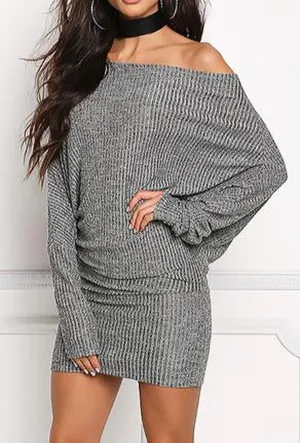 ALYSSA - RIB SWEATER DRESS