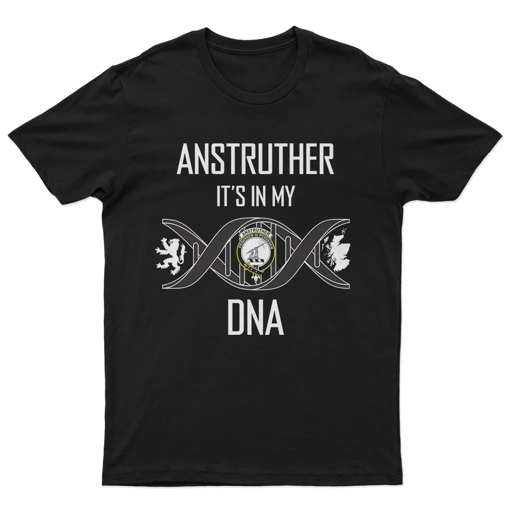 Anstruther Family Crest DNA In Me Mens Cotton T Shirt