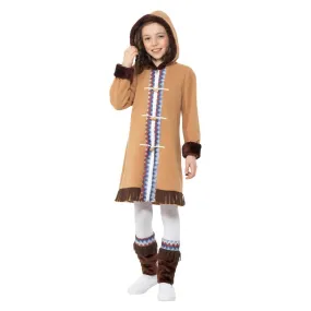 Arctic Girl Costume Brown Child Eskimo Dress