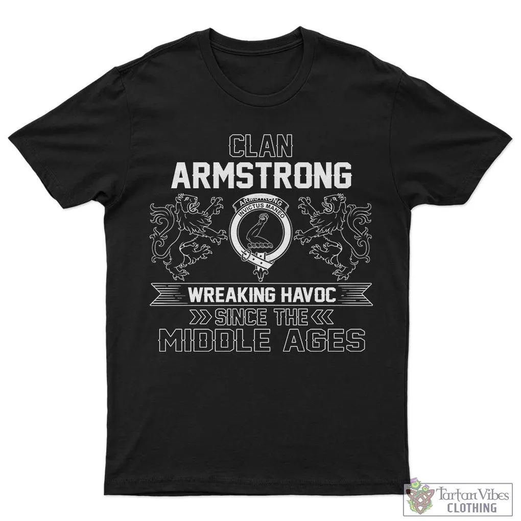 Armstrong Family Crest 2D Cotton Men's T-Shirt Wreaking Havoc Style