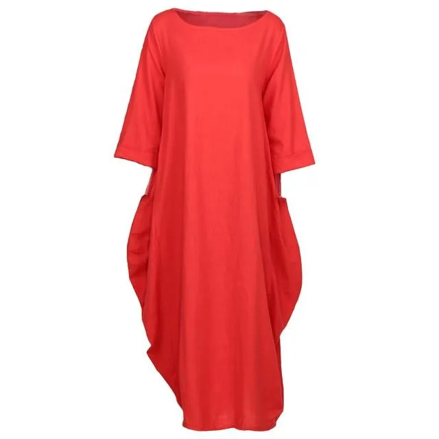 Asymmetrical Oversized Maxi Dress