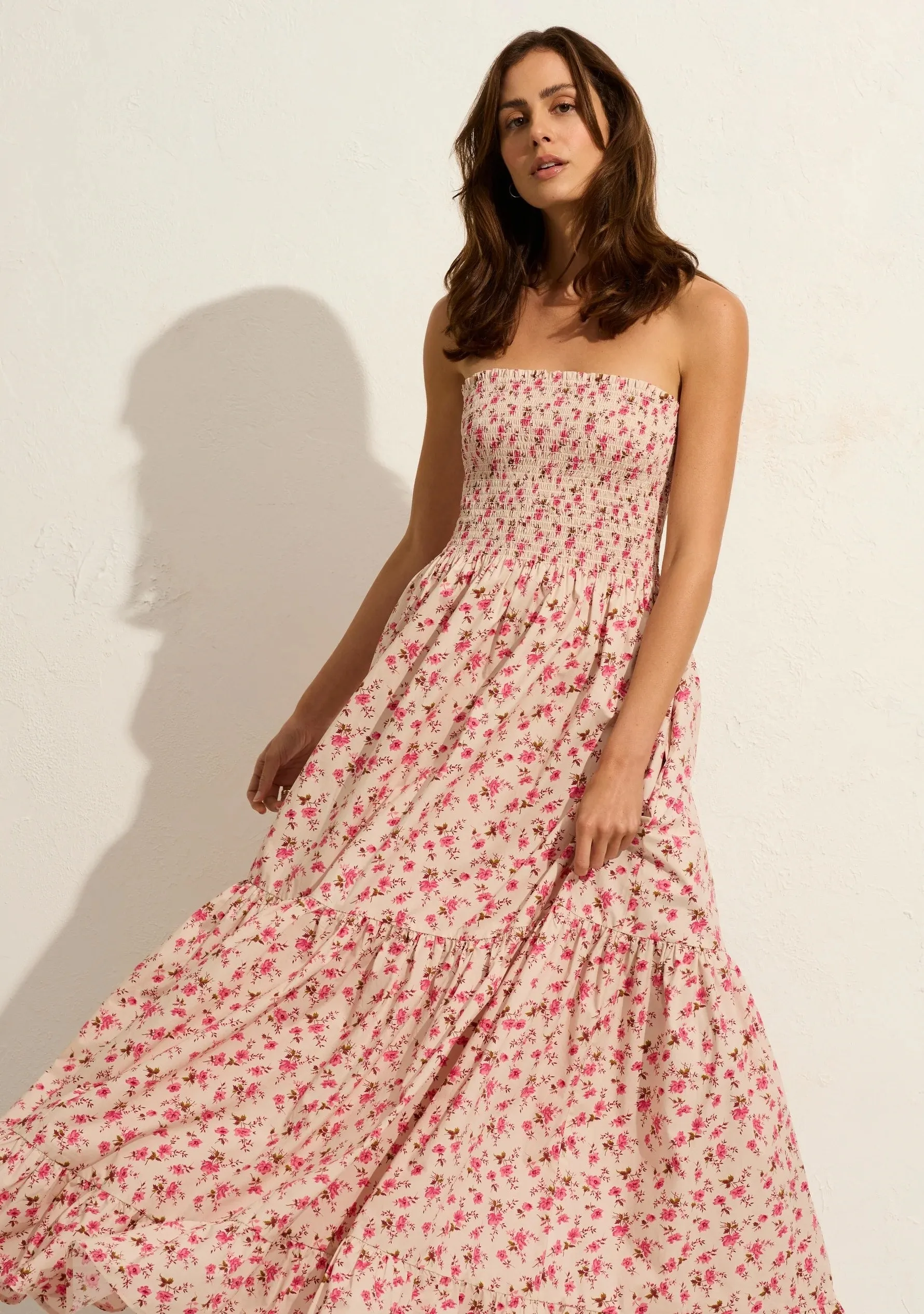 AUGUSTE THE LABEL Womens Anthea Maxi Dress - Oat Eloise Ditsy Floral