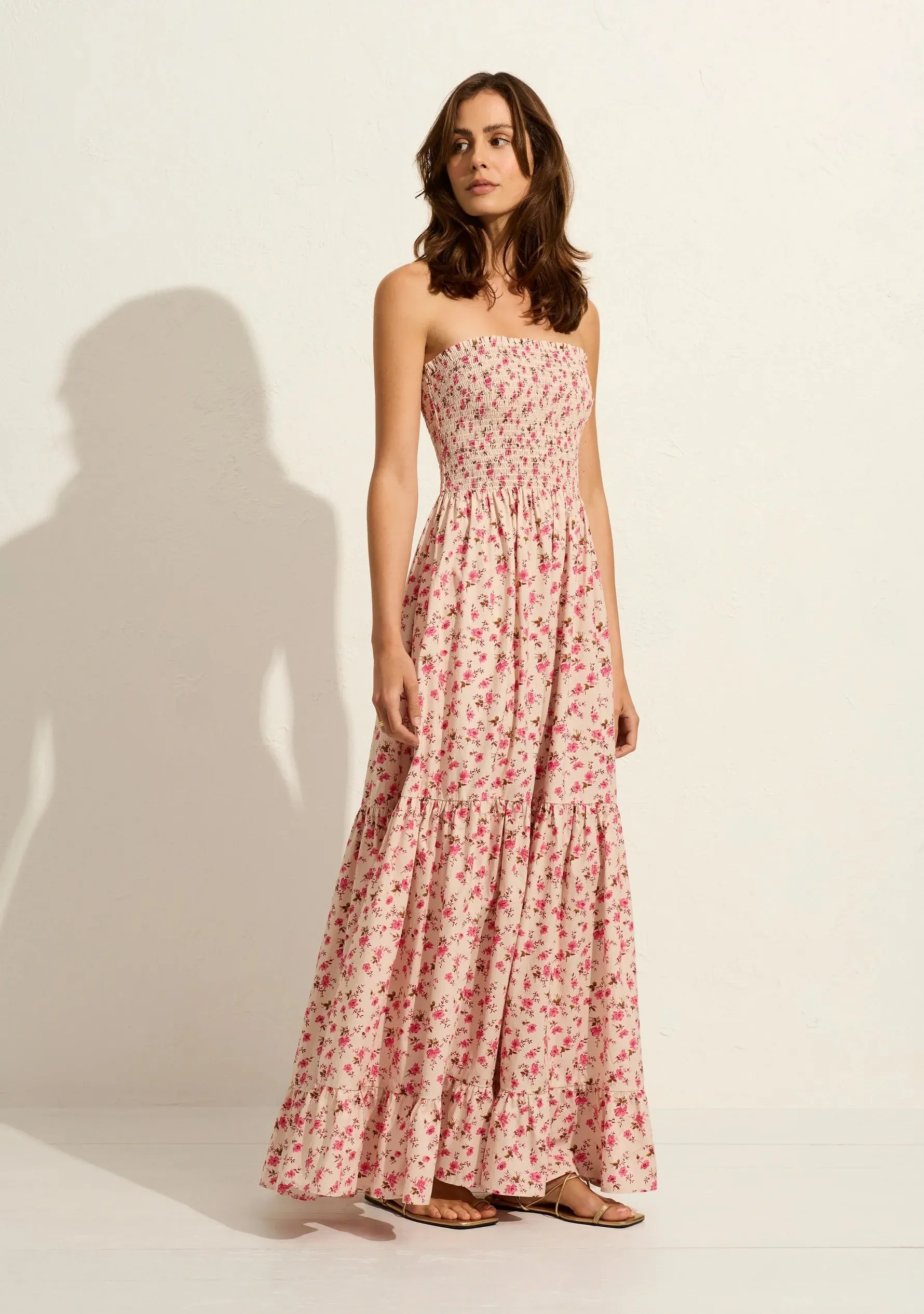 AUGUSTE THE LABEL Womens Anthea Maxi Dress - Oat Eloise Ditsy Floral