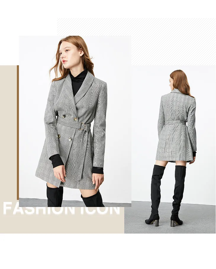 Autumn Winter Women's Mid-length Thin Suit Jacket