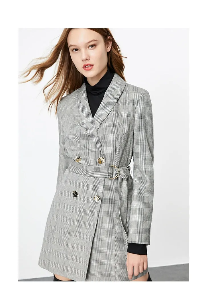 Autumn Winter Women's Mid-length Thin Suit Jacket