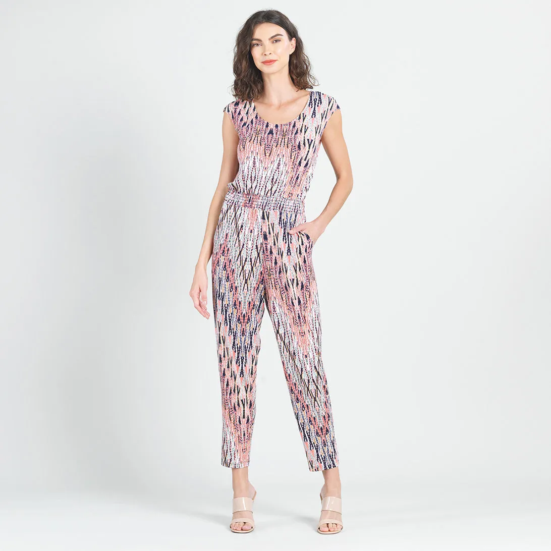 Back Cut Out Jogger Pocket Jumpsuit - Boho Weave - Final Sale!