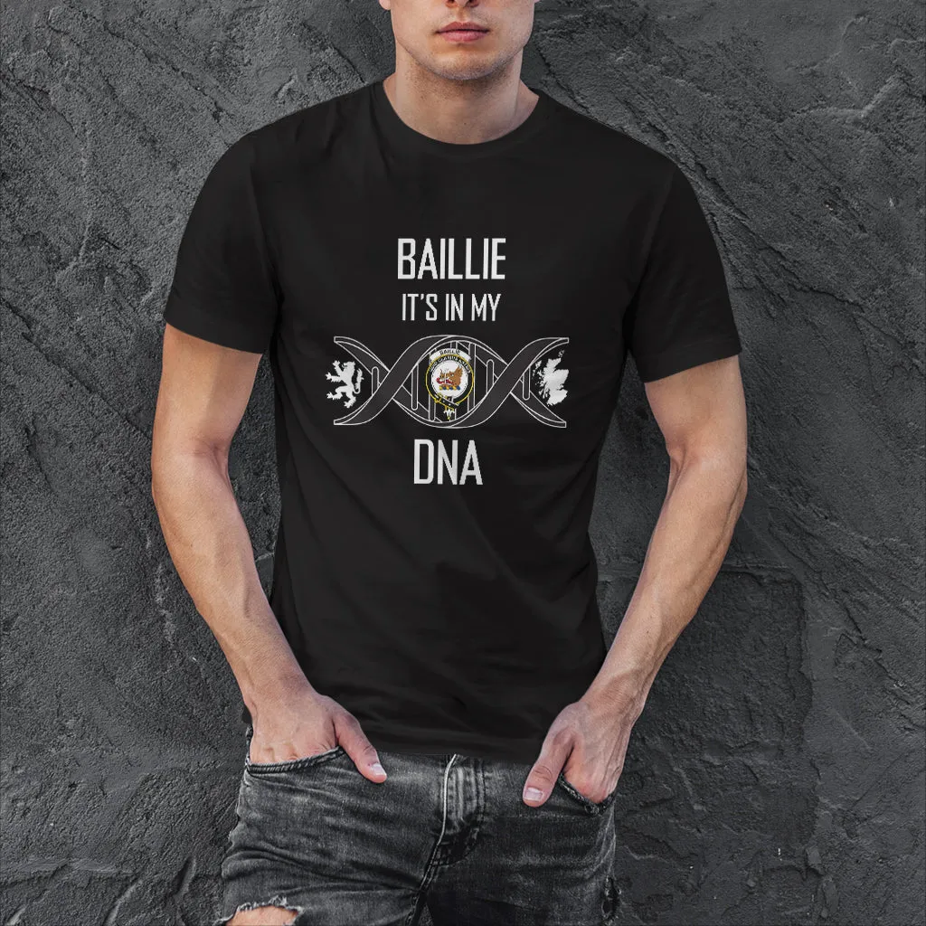 Baillie (Bailey) Family Crest DNA In Me Mens Cotton T Shirt