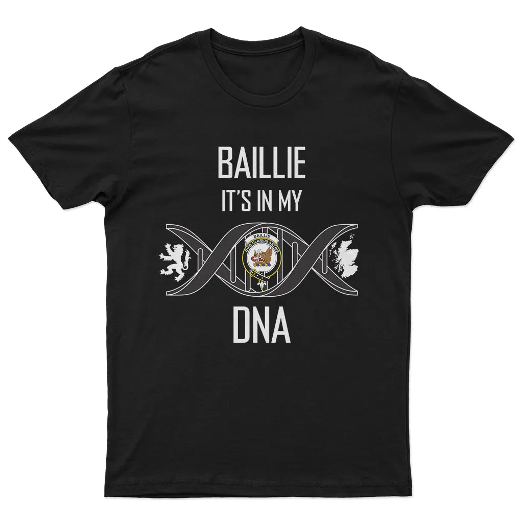 Baillie (Bailey) Family Crest DNA In Me Mens Cotton T Shirt