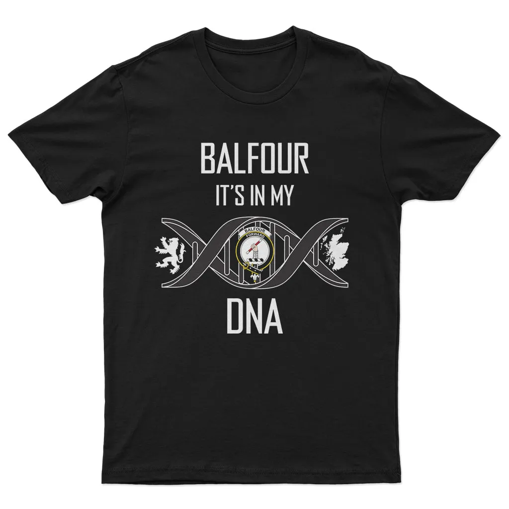 Balfour Family Crest DNA In Me Mens Cotton T Shirt