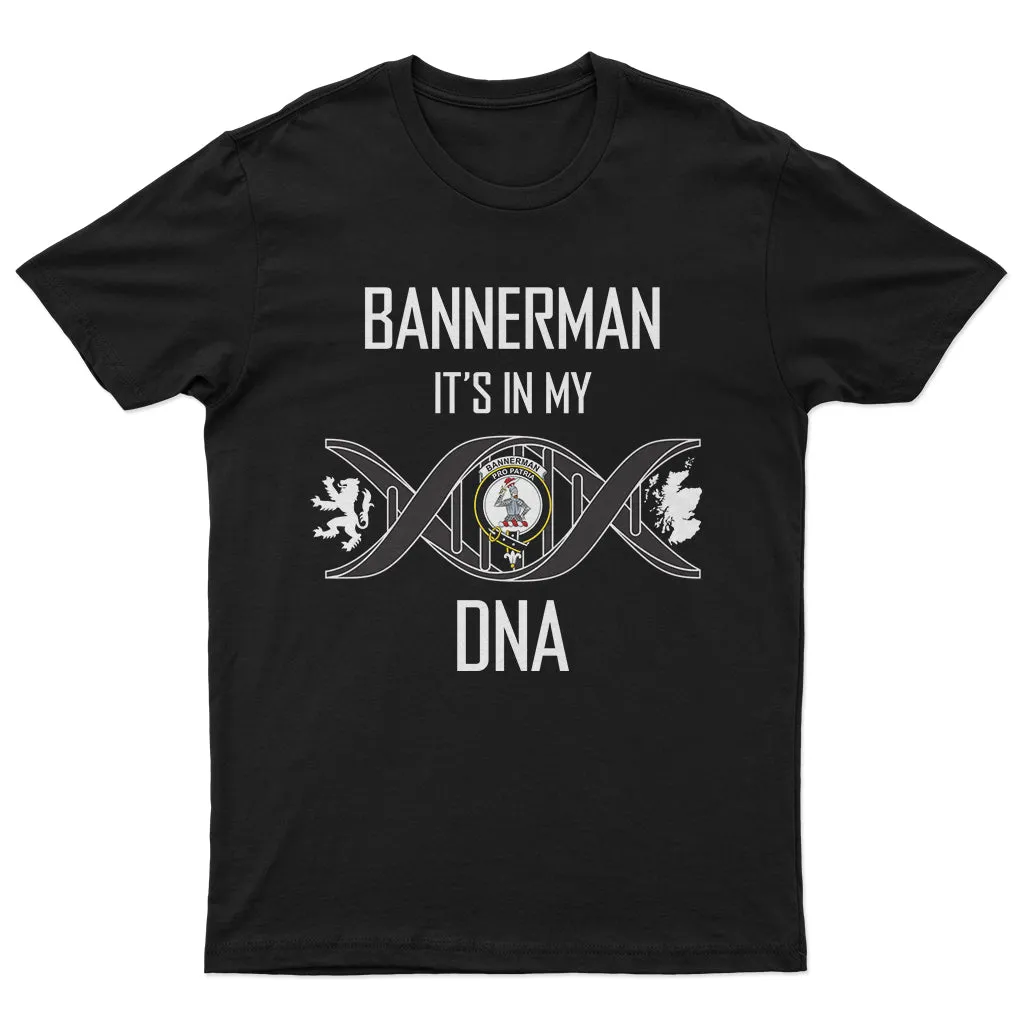 Bannerman Family Crest DNA In Me Mens Cotton T Shirt