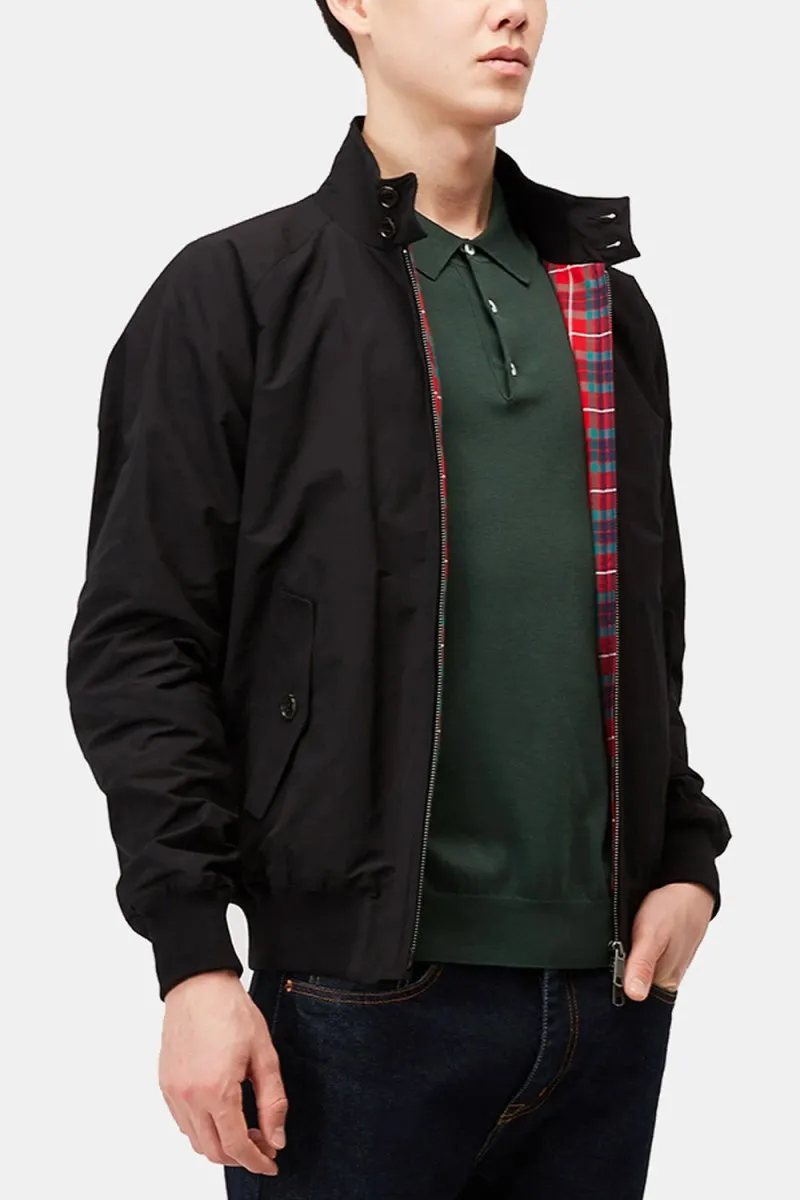 Baracuta G9 Classic Cotton-Blend Harrington Jacket (Black)