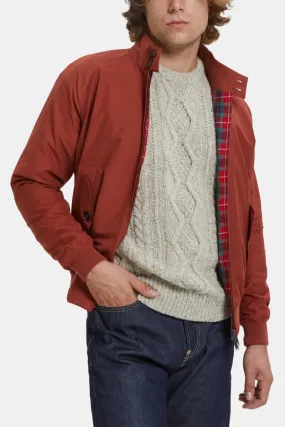 Baracuta G9 Classic Cotton-Blend Harrington Jacket (Brick Red)