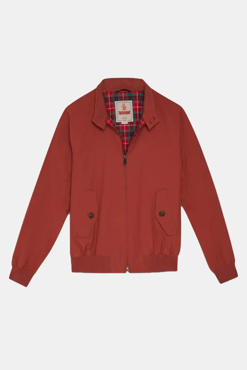 Baracuta G9 Classic Cotton-Blend Harrington Jacket (Brick Red)