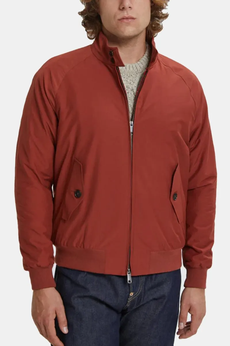 Baracuta G9 Classic Cotton-Blend Harrington Jacket (Brick Red)