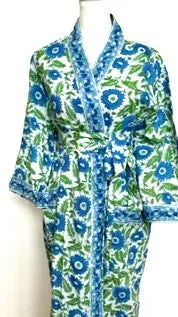 Best Seller: Rich Mixed Print Kimono Dusters (Blue Floral)