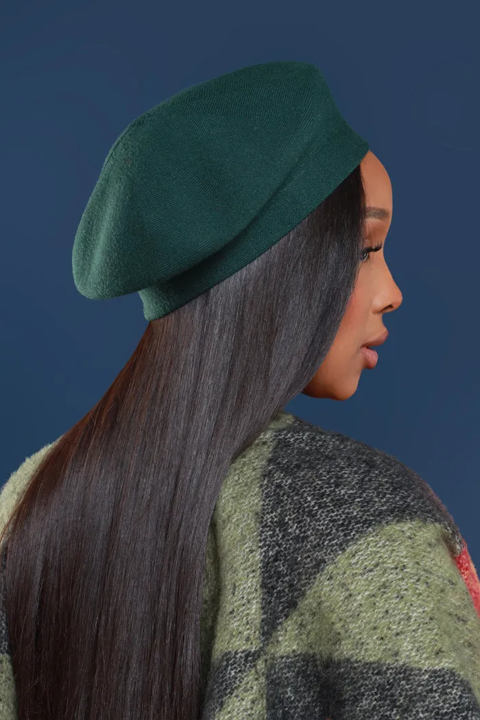 Better Than This Knit Beret - Teal Green