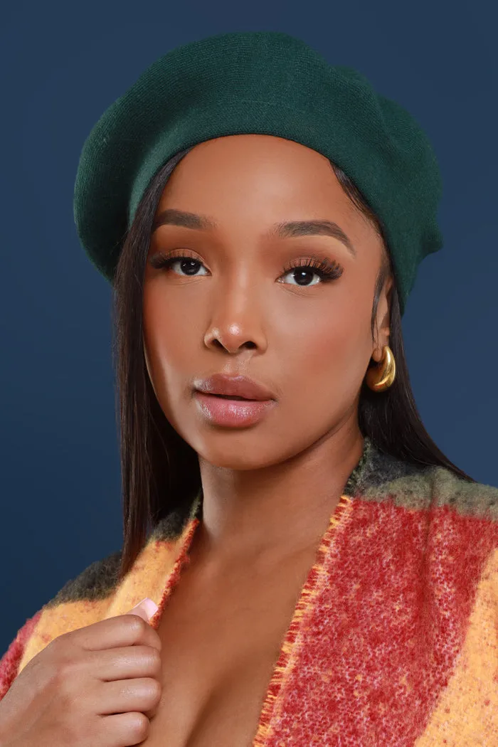 Better Than This Knit Beret - Teal Green