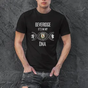 Beveridge Family Crest DNA In Me Mens Cotton T Shirt