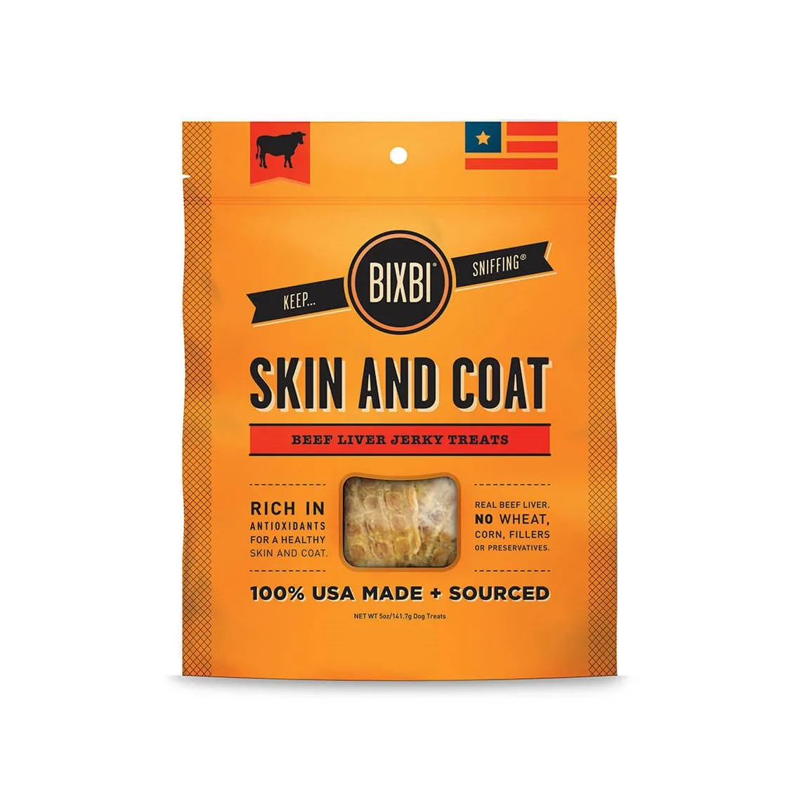 BIXBI Skin and Coat Functional Grain-Free Jerky Dog Treats