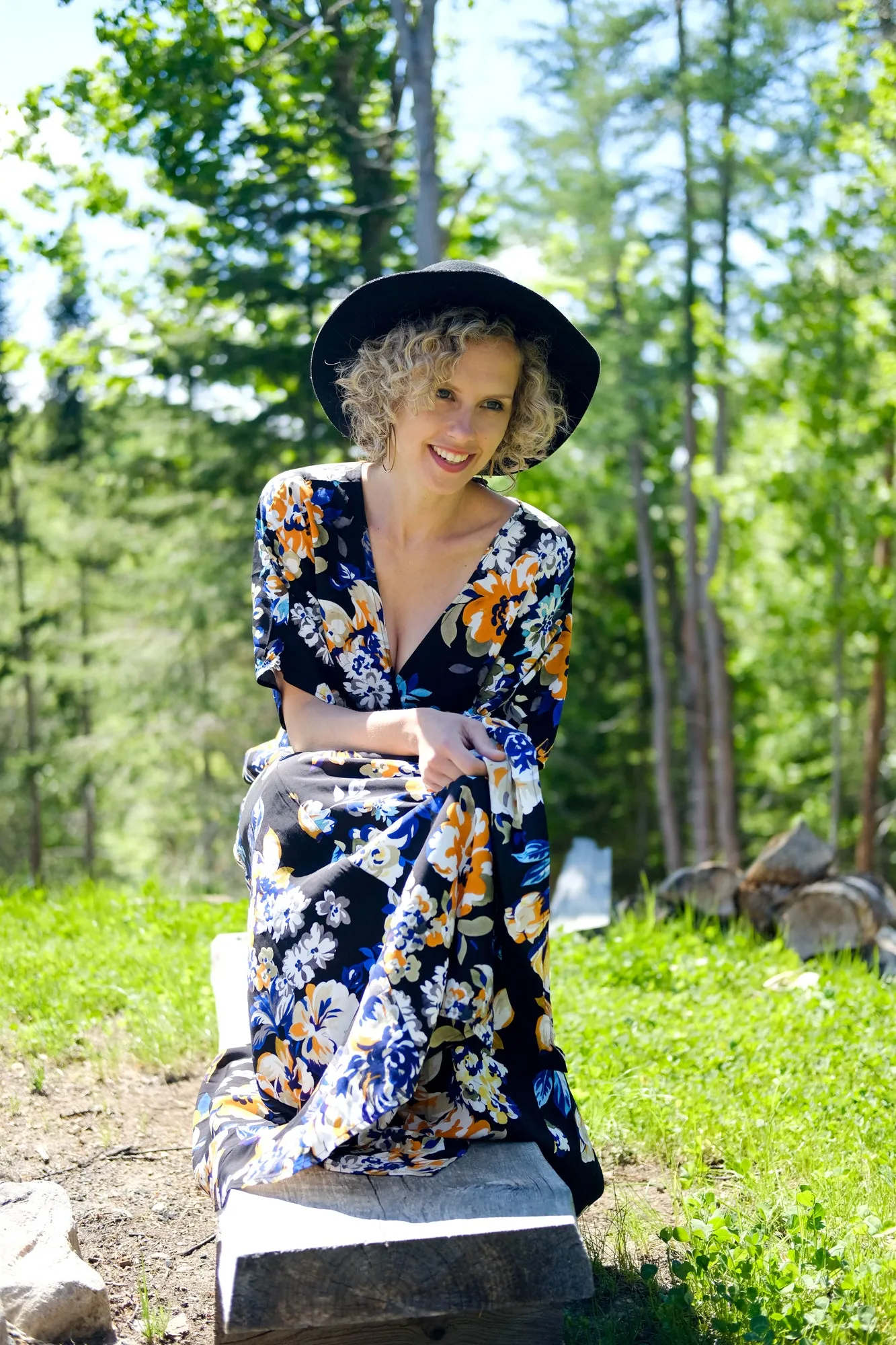 Black Beauty // Sufi Dress in Black Floral