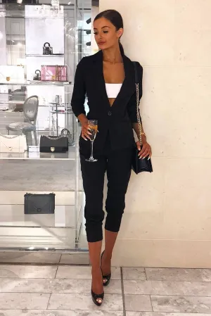 Black Blazer and Trousers Co-Ord - Rossie