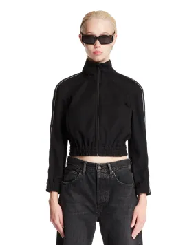 Black Cropped Track Jacket