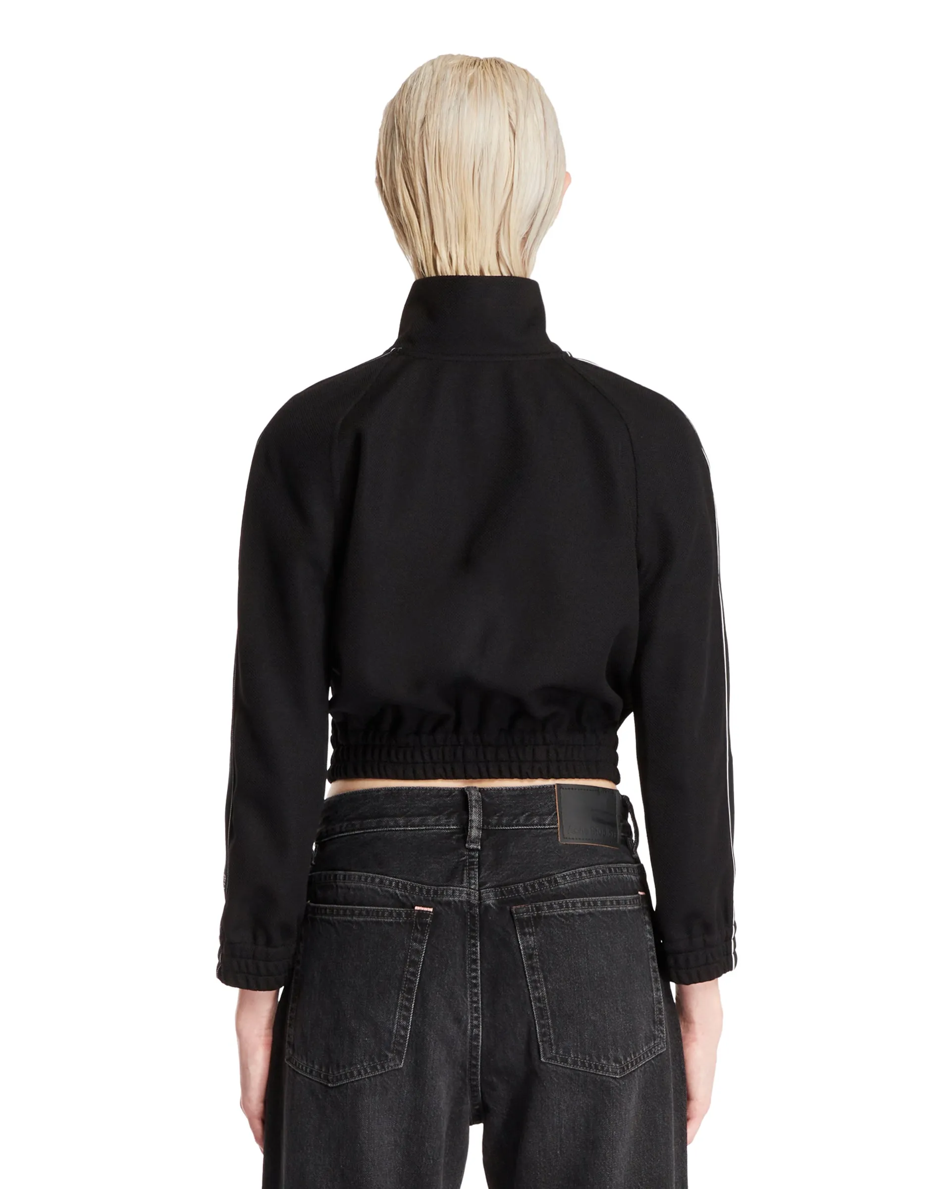 Black Cropped Track Jacket