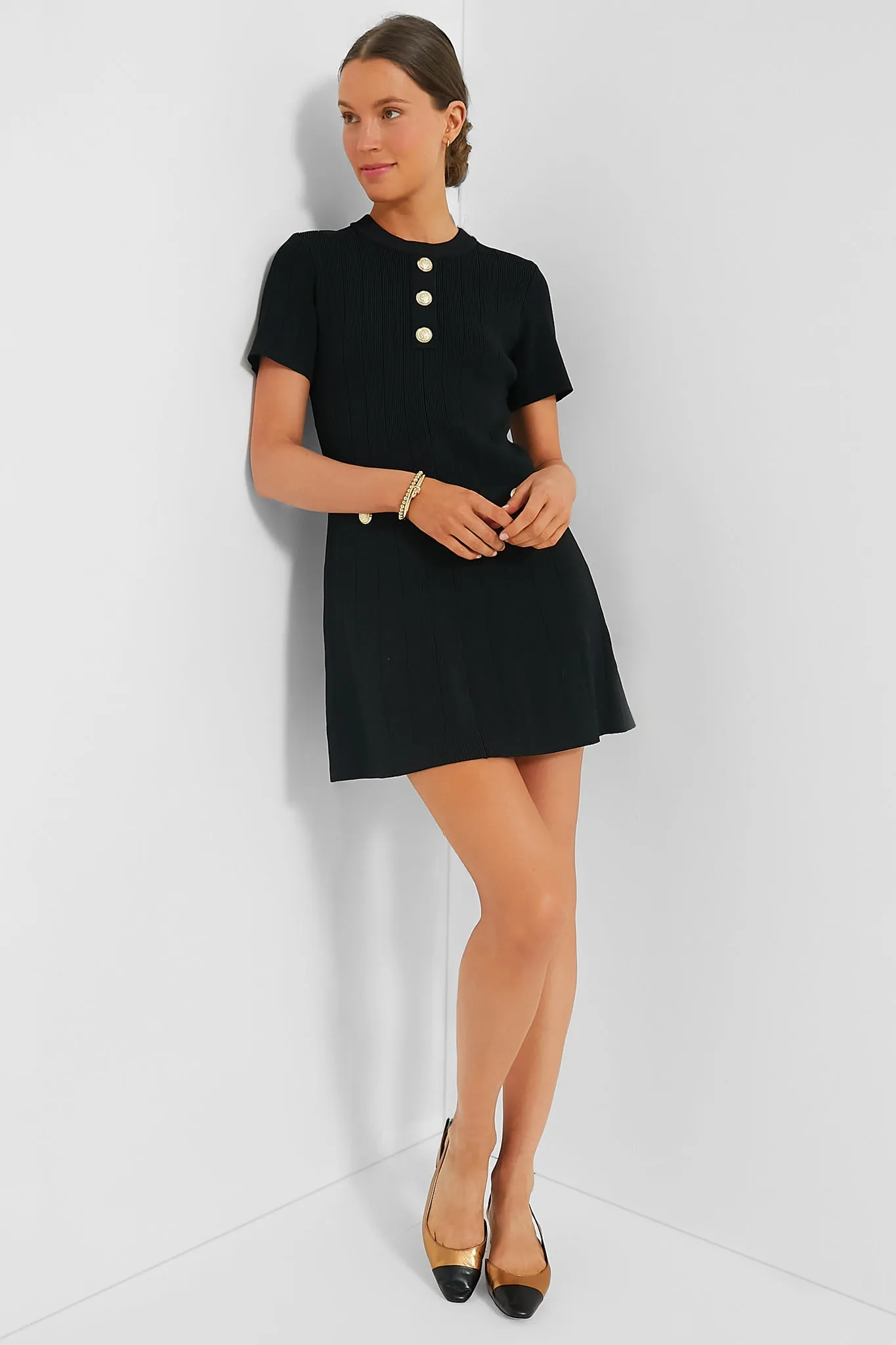 Black Knit Barbara Mini Dress