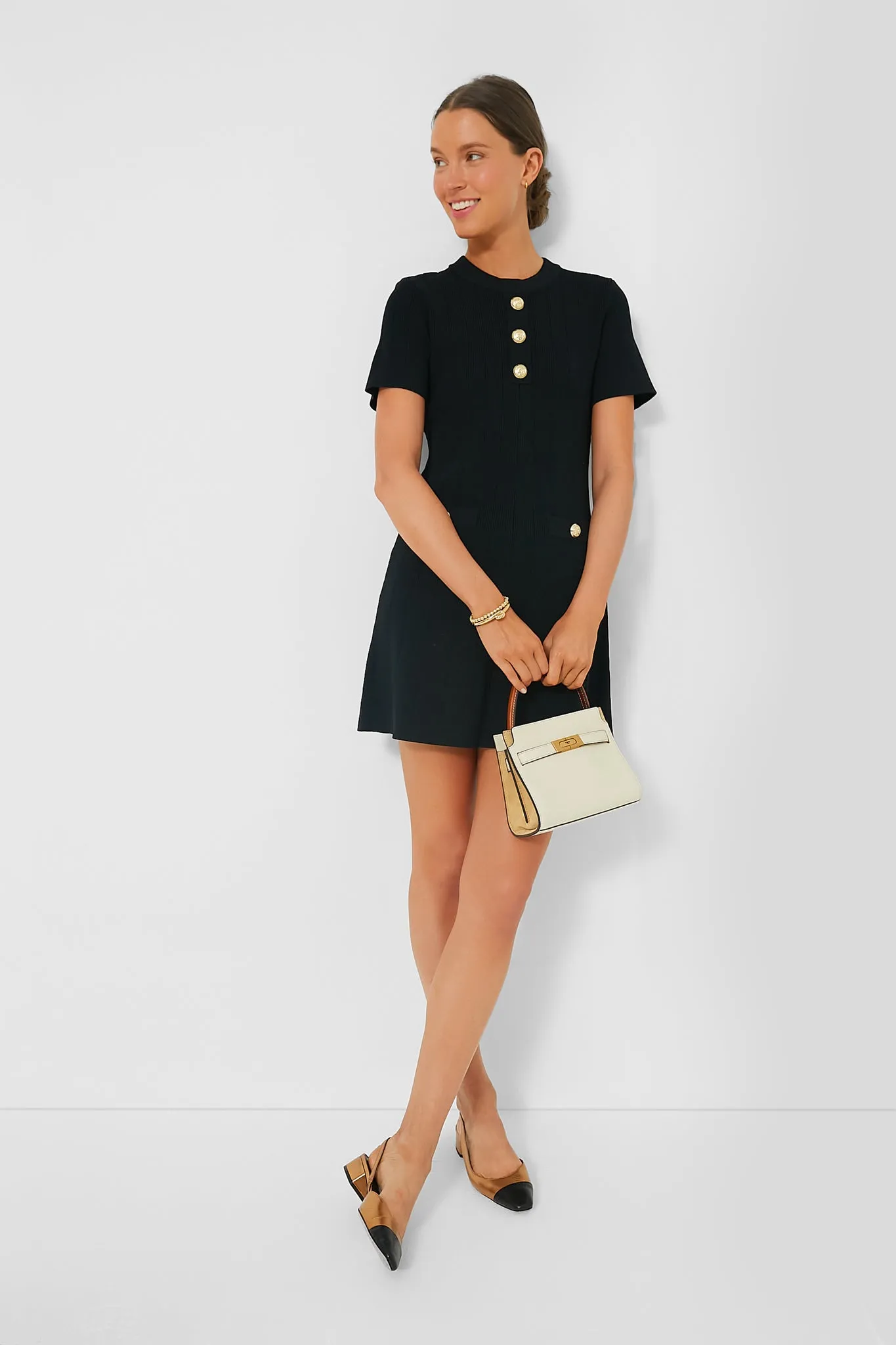 Black Knit Barbara Mini Dress