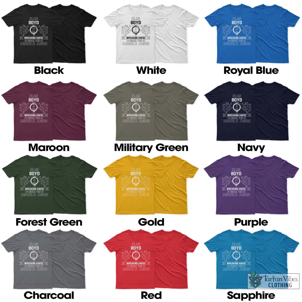 Boyd Family Crest 2D Cotton Men's T-Shirt Wreaking Havoc Style