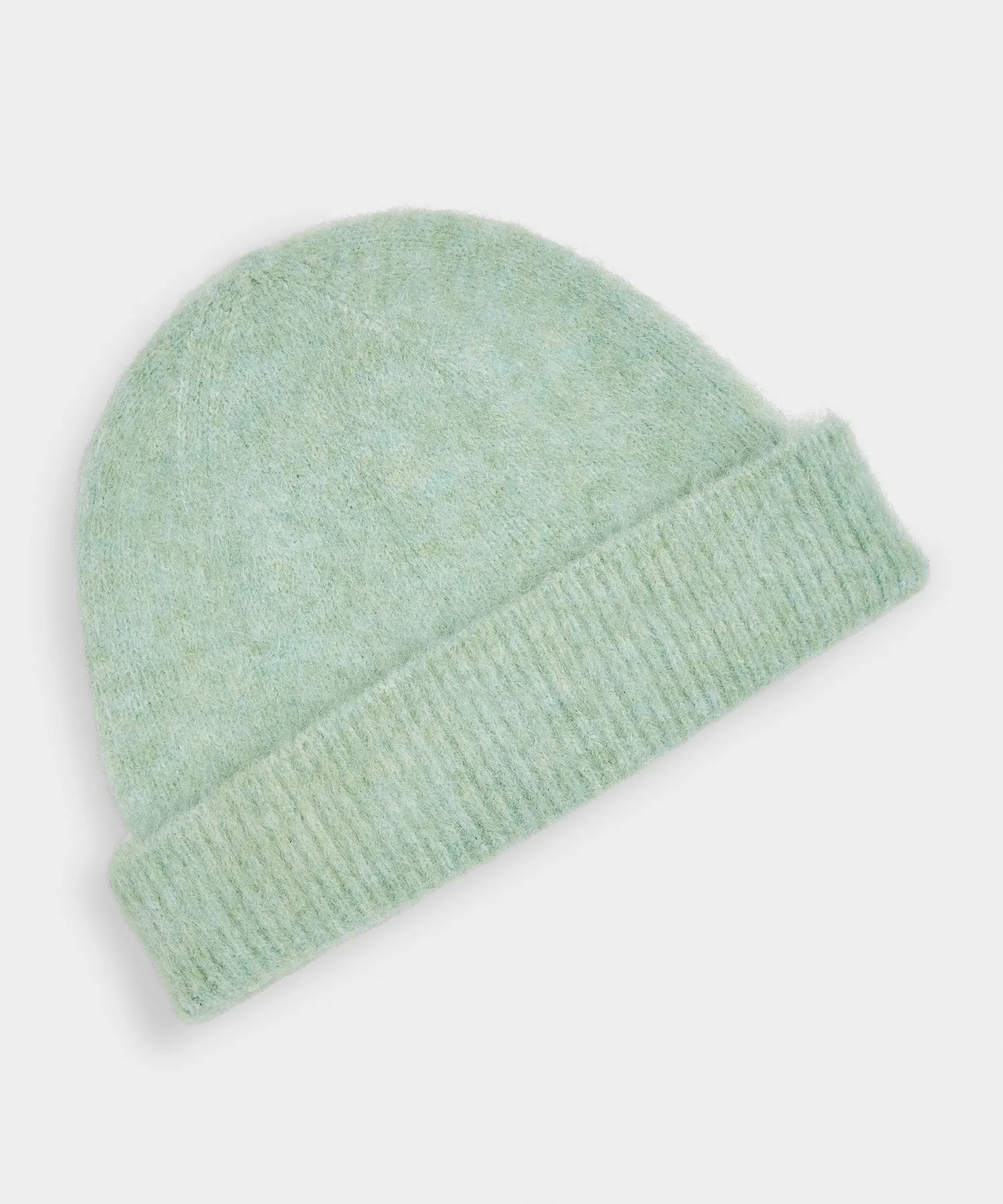 Brushed Alpaca Beanie in Dusty Mint