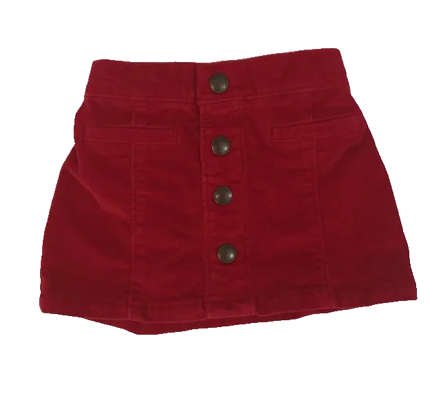 BURGUNDY OLD NAVY CORDUROY SKIRT (SZ 12-18M)