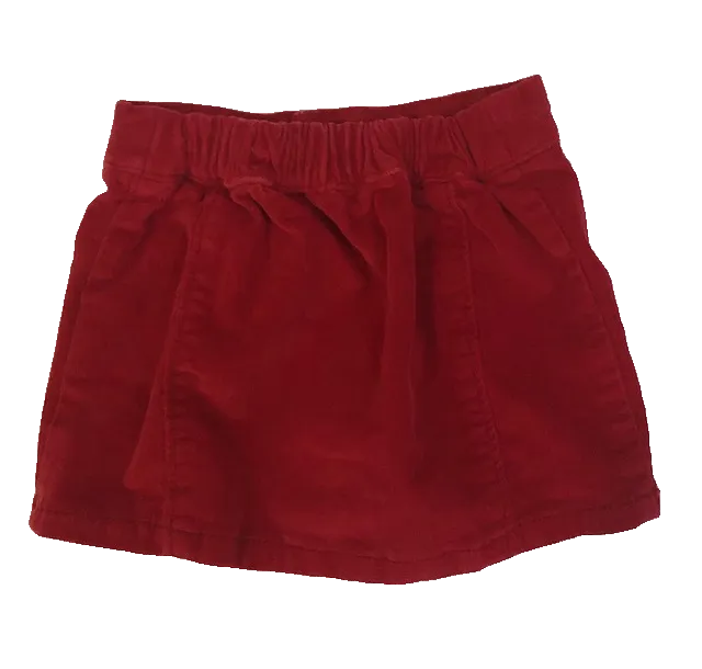 BURGUNDY OLD NAVY CORDUROY SKIRT (SZ 12-18M)