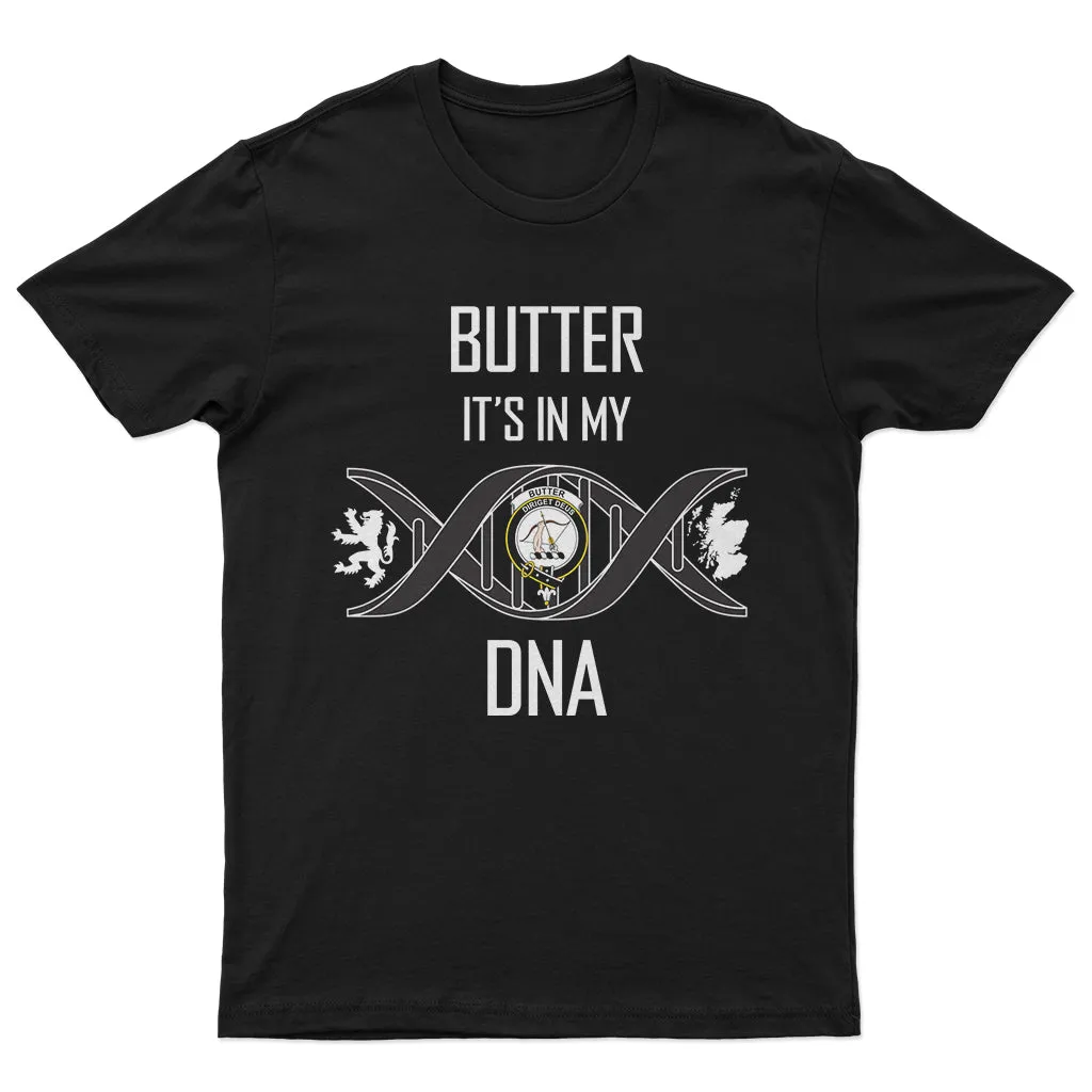 Butter Family Crest DNA In Me Mens Cotton T Shirt