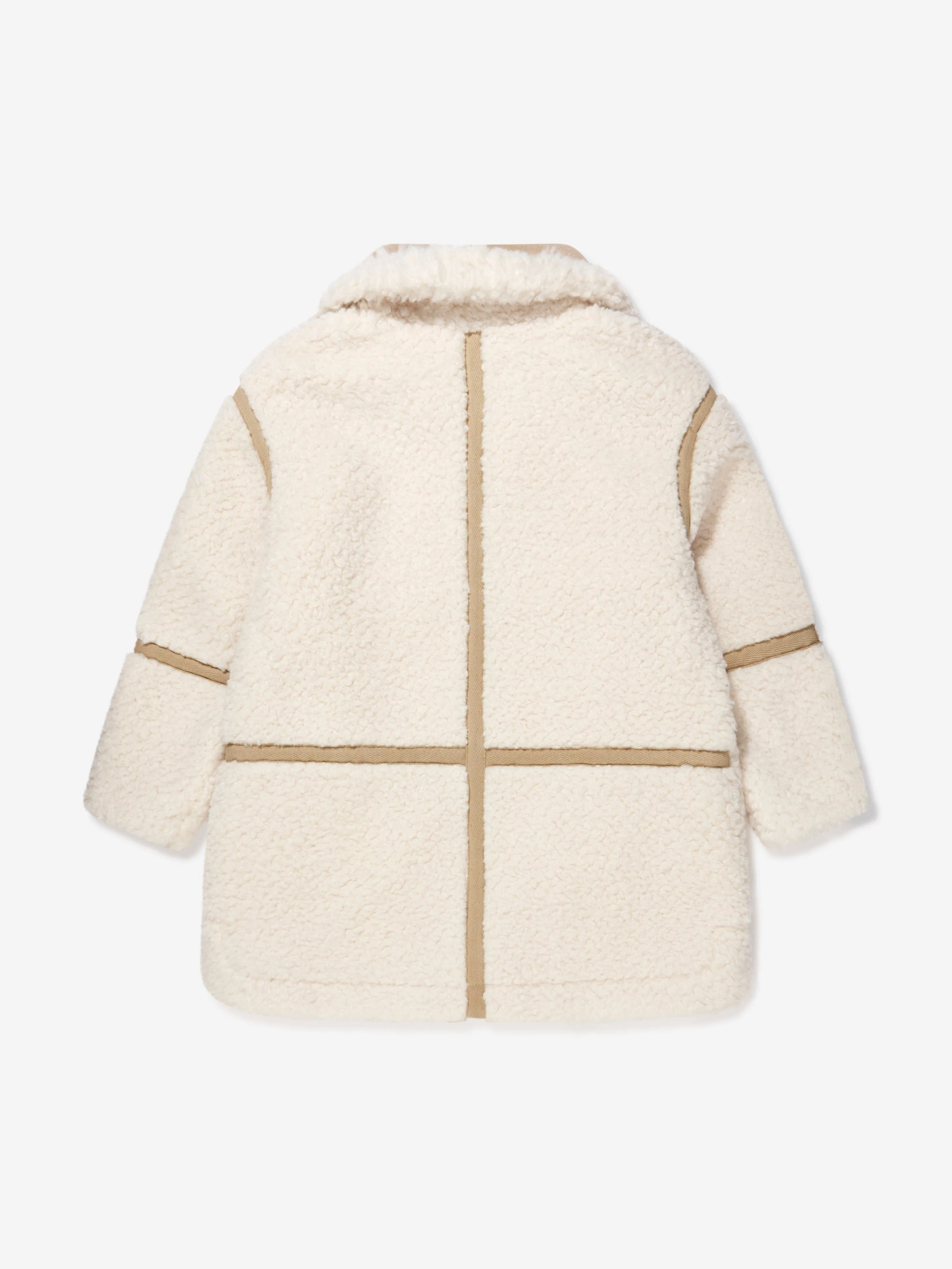 Chloé Girls Sherpa Coat in Ivory