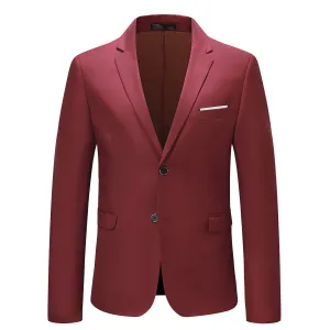 Classic Maroon Blazer Two Buttons Blazer