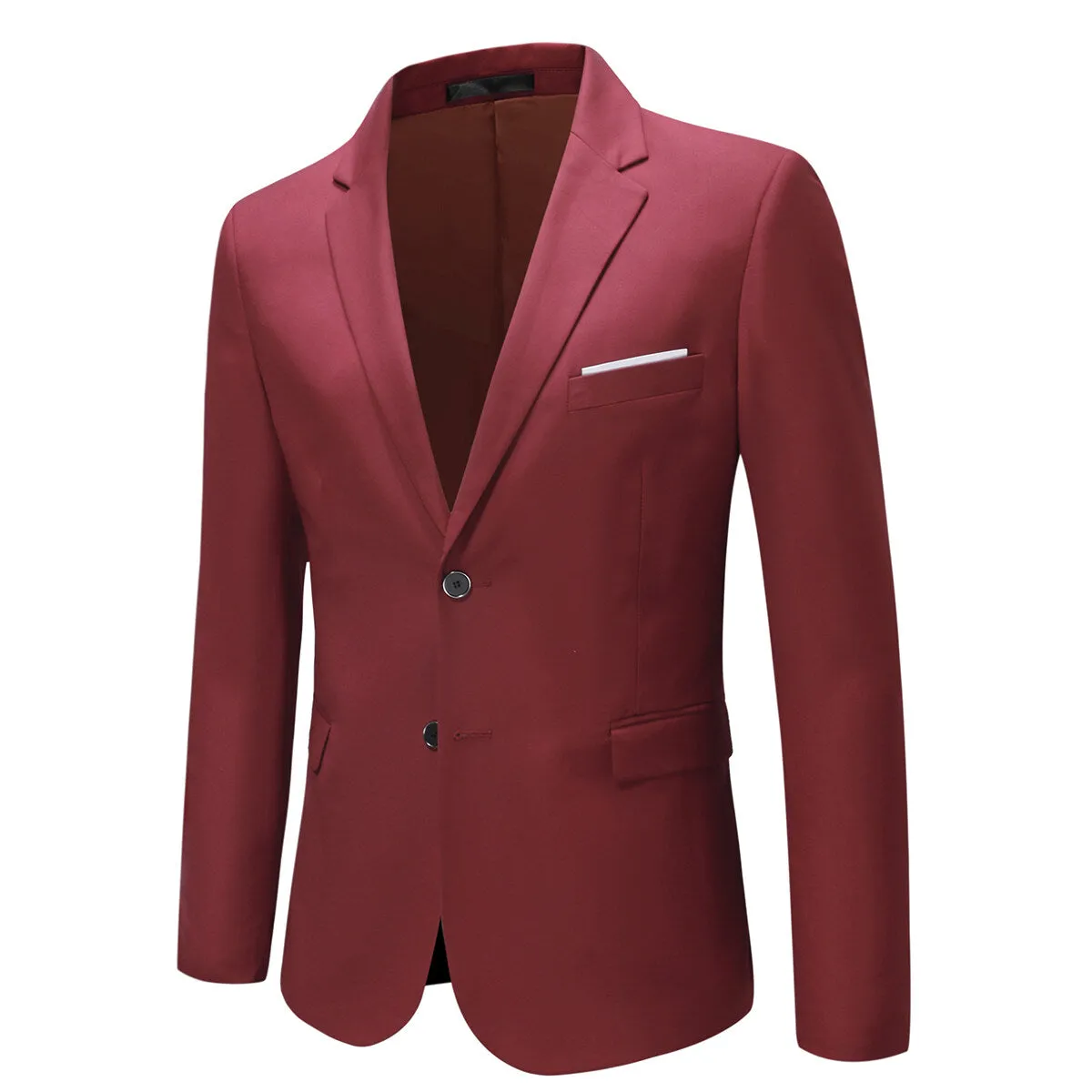 Classic Maroon Blazer Two Buttons Blazer