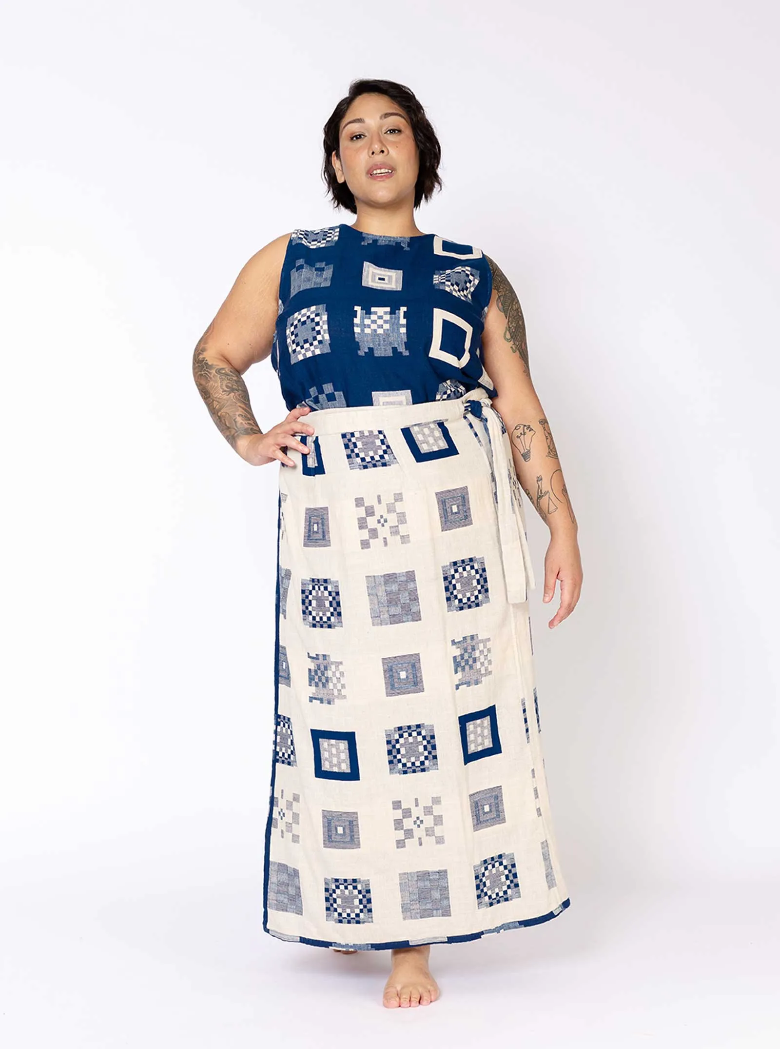 column wrap skirt | resort 24 | mediterranean