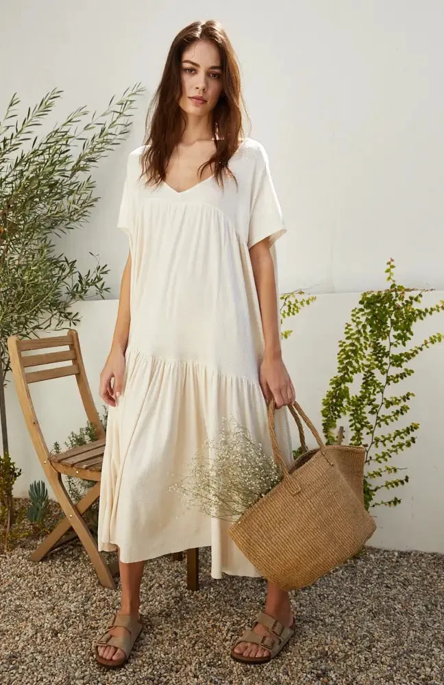 Cotton Jersey Tunic Maxi Dress